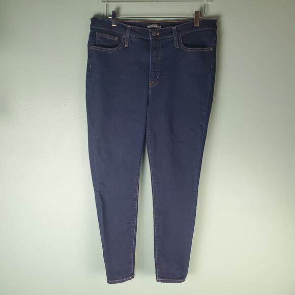 J. Crew Mercantile Womens Blue Dark Wash Skinny Jeans Size 32 - Picture 1 of 5